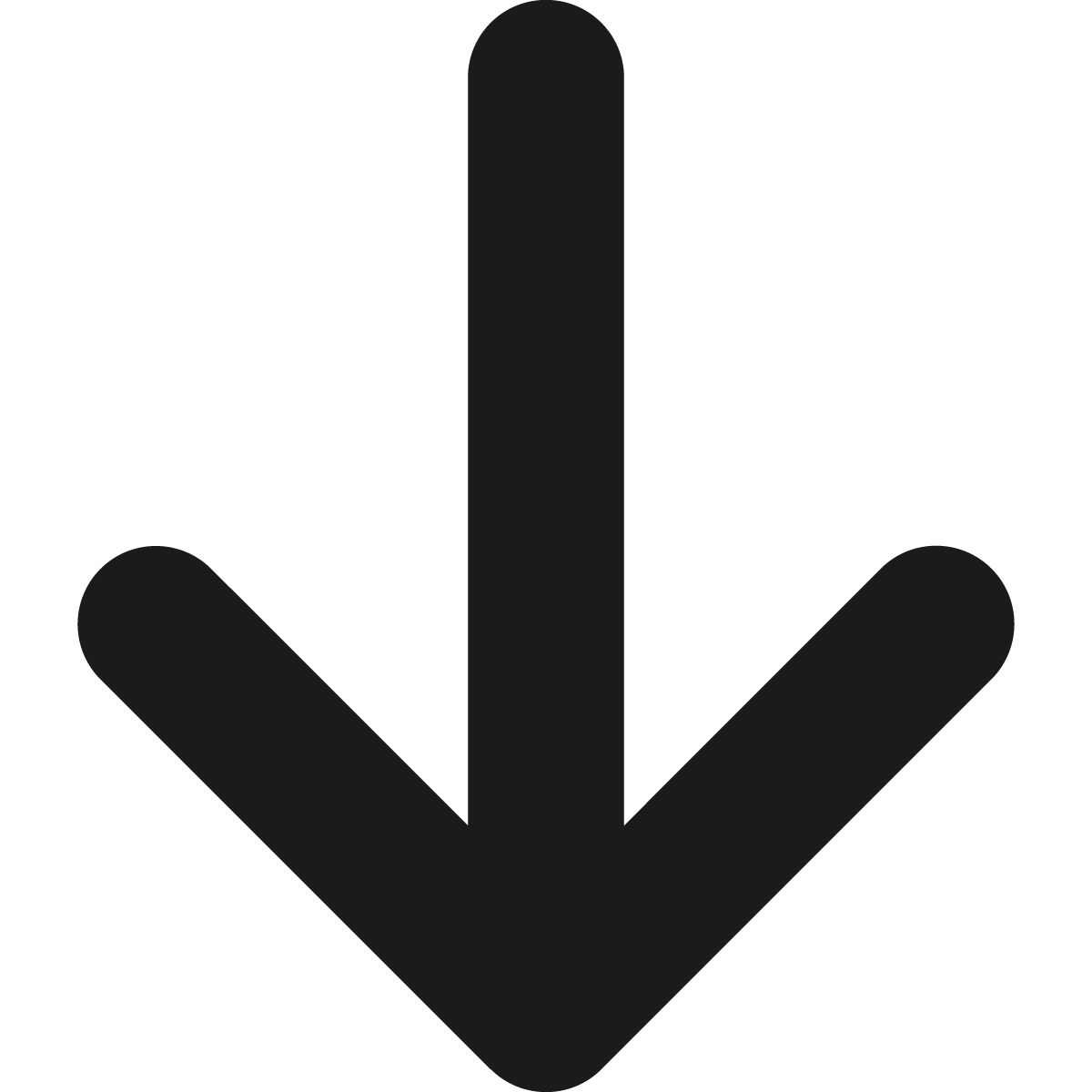 single path down arrow