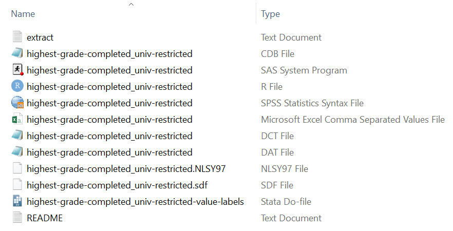 Sample zip of the data set files