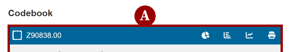 codebook showing graph and print icons